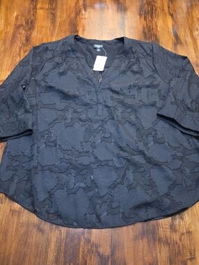 Torrid Harper Chiffon Clip Floral Pullover Blouse Plus Size 2 Whimsygoth Nwt